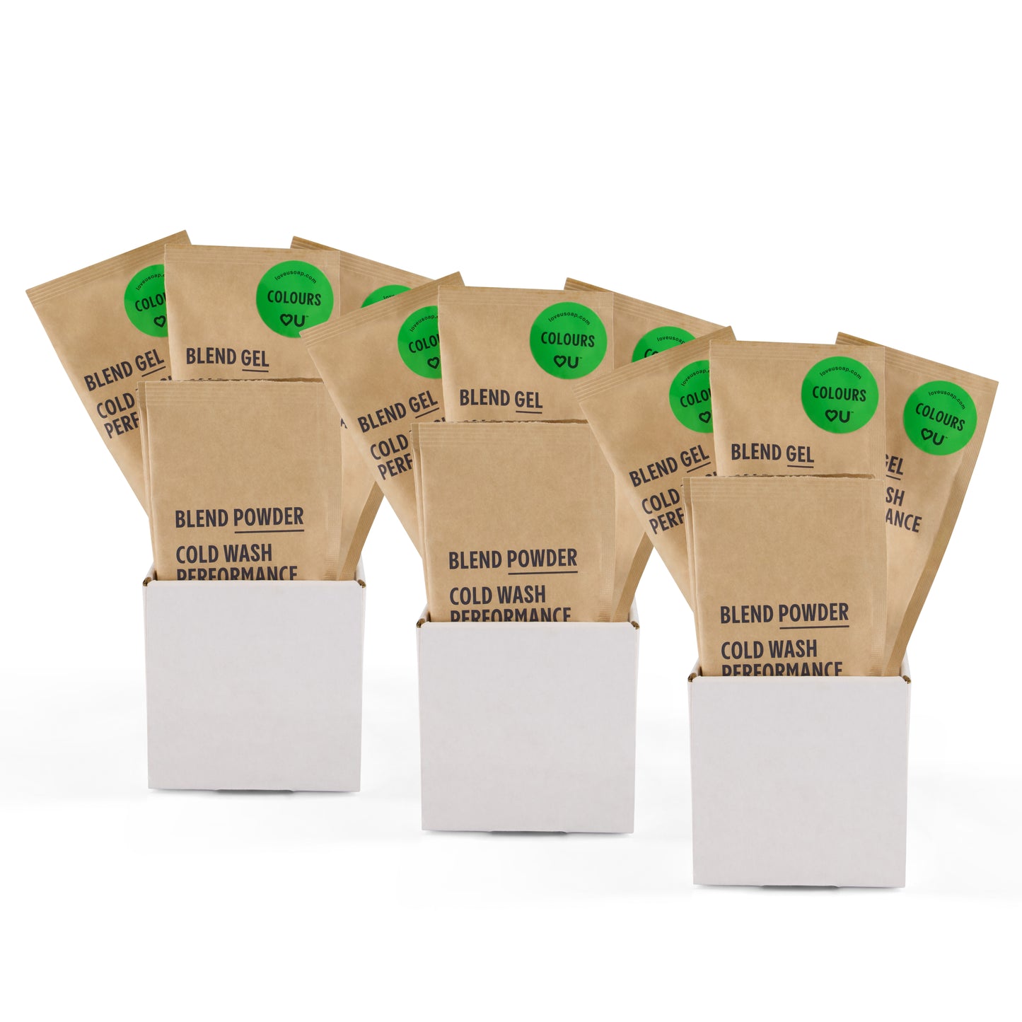 Compostable Sachets - Colours Laundry Liquid Refill Bundle loveusoap