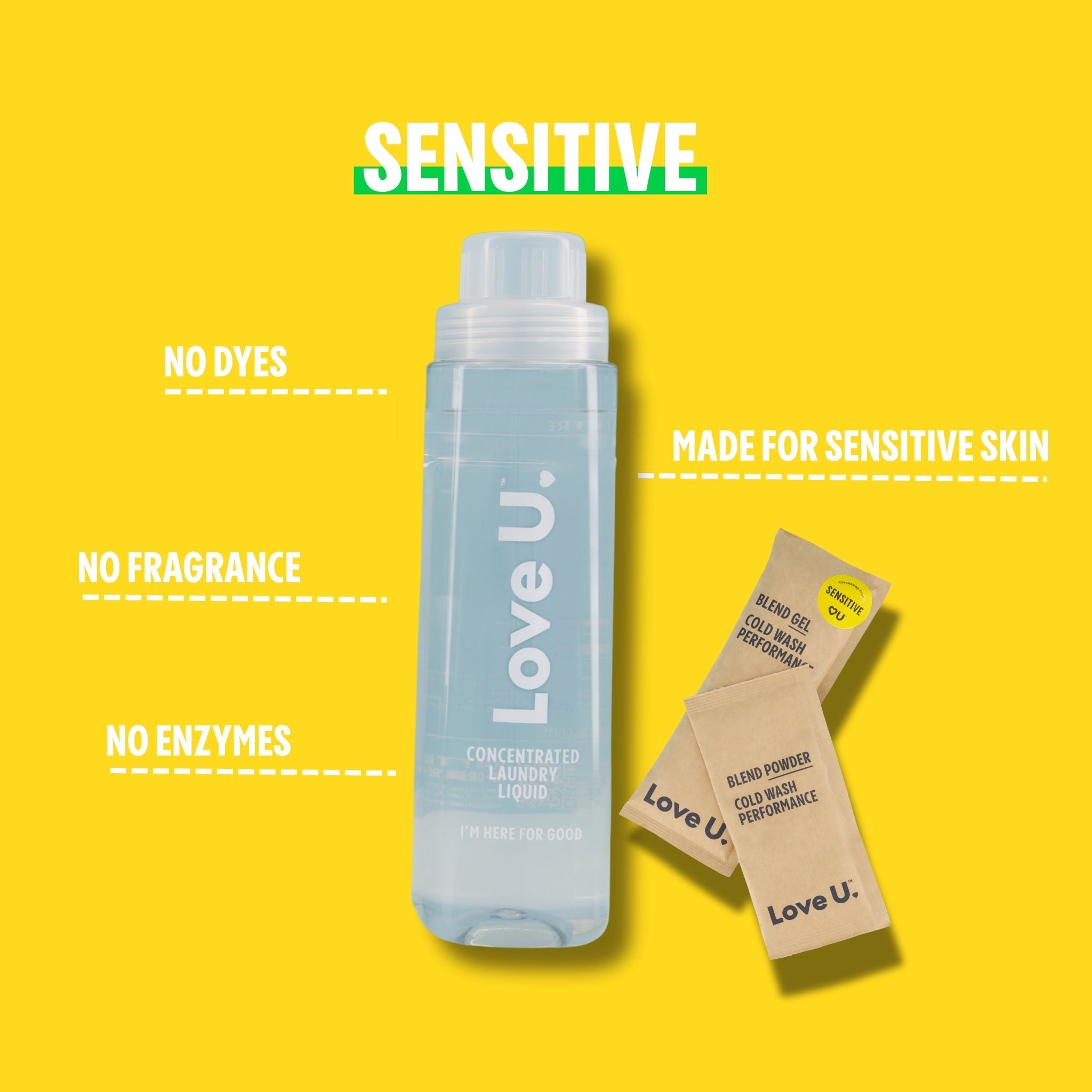 Sensitive Laundry Liquid Starter Pack – Love U Soap
